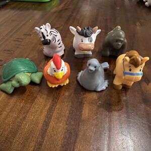 Fisher Price Little People Farm Animals lot of 7 Horse Gorilla Zebra